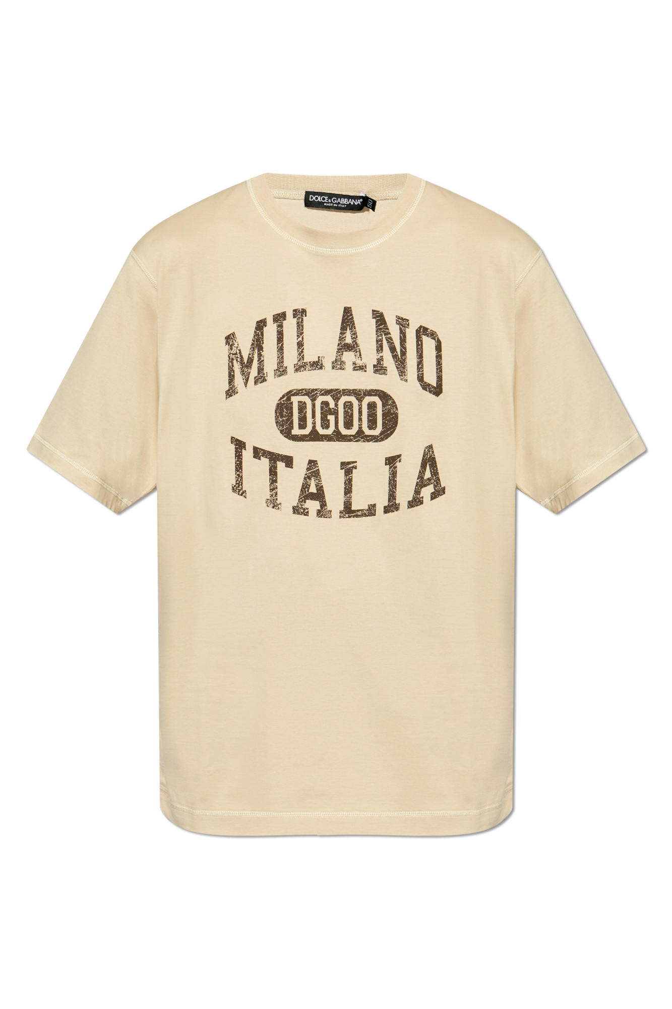 SchaferandweinerShops Germany shirt Dog dolce Gabbana Dog dolce Gabbana 737338 Beige Printed T